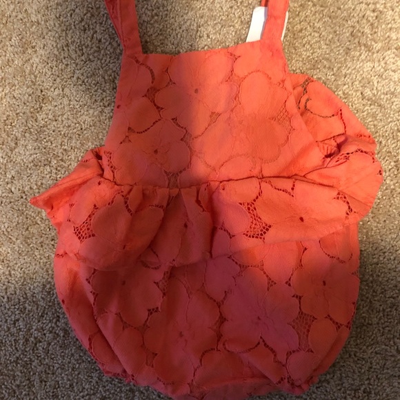 Janie and Jack lace romper, 12-18 months, snap closure bottom, buttons on strap - Picture 3 of 13